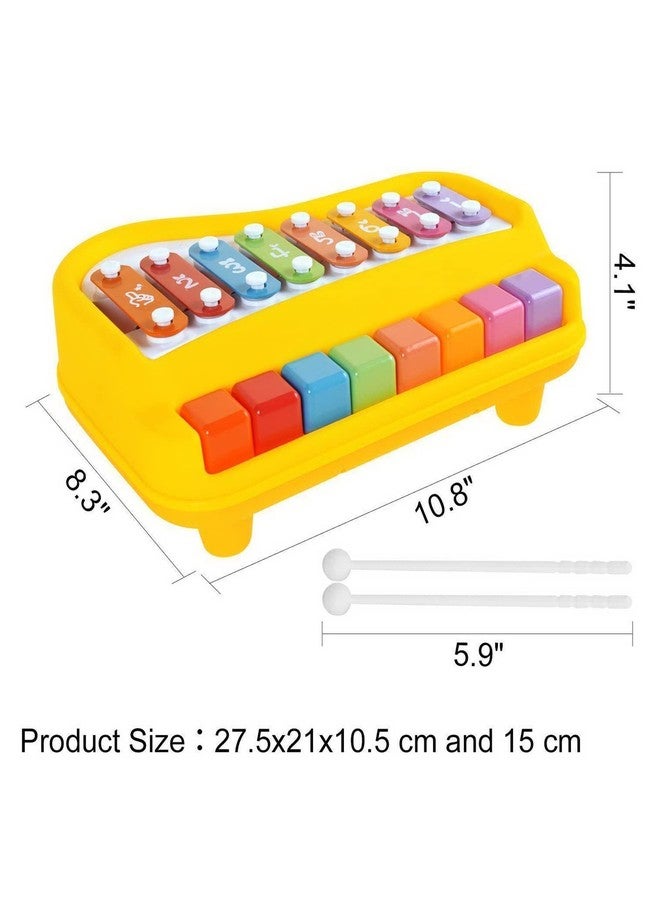 Toyfinity 2 in 1 Piano Xylophone Musical Instrument with 8 Key Scales (Assorted Colour and Print) - Image 5